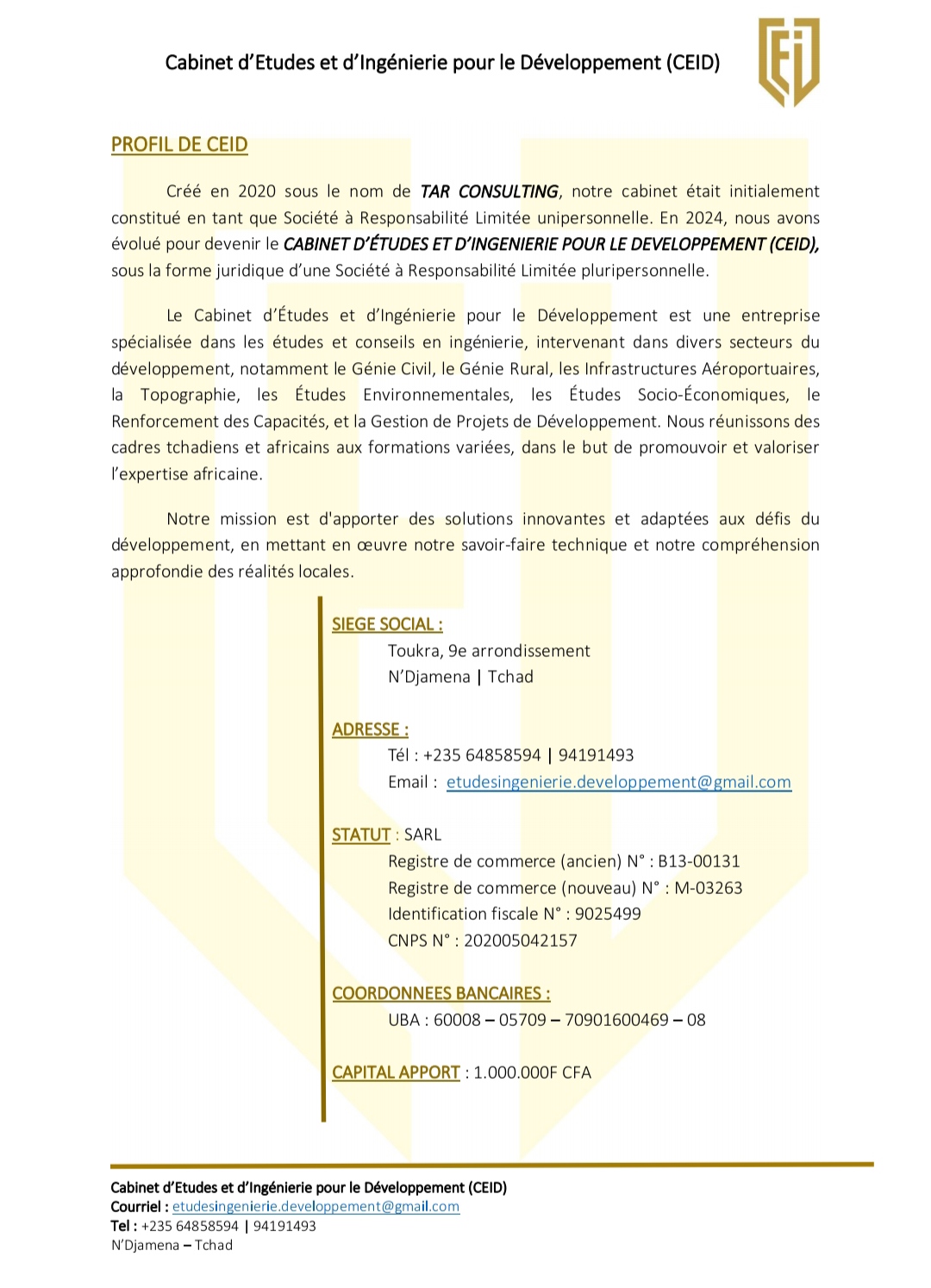 Profil du Cabinet